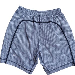lululemon athletica Blue Checkered Athletic Shorts
